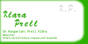klara prell business card